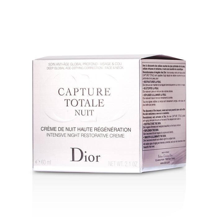 크리스찬디올 Christian Dior 캡춰 토탈 뉘 인텐시브 나이트 리스토러티브 크림 (리필 가능) 60ml/2.1ozProduct Thumbnail