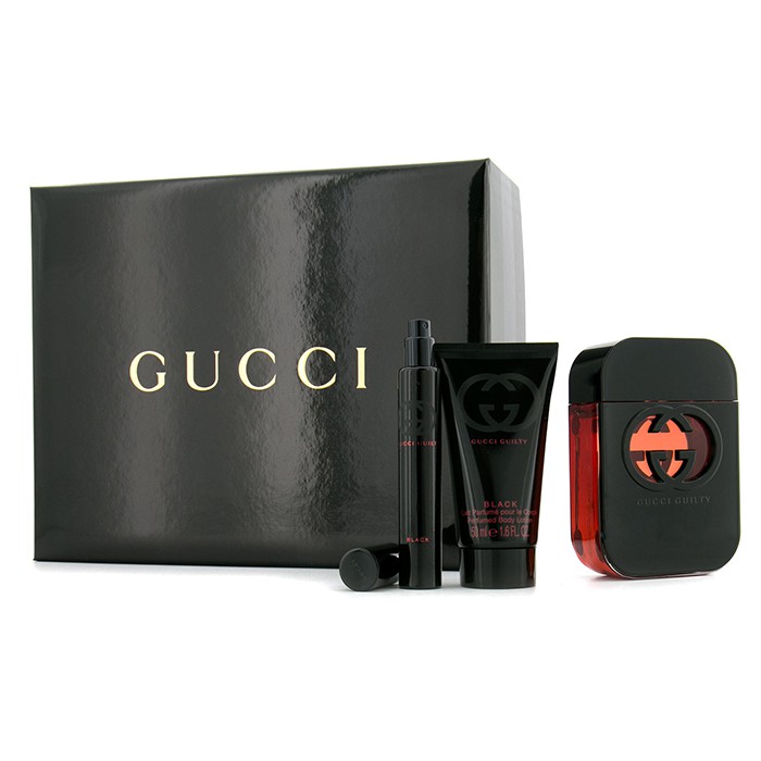 Gucci Guilty Black Coffret: Eau De Toilette Spray 75ml/2.5oz + Body Lotion 50ml/1.6oz + Eau De Toilette Spray 7ml/0.25oz 3pcsProduct Thumbnail