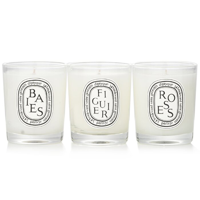 Diptyque Mini Candle Coffret: (Baies, Figuier, Roses)  3x 70g/2.4ozProduct Thumbnail