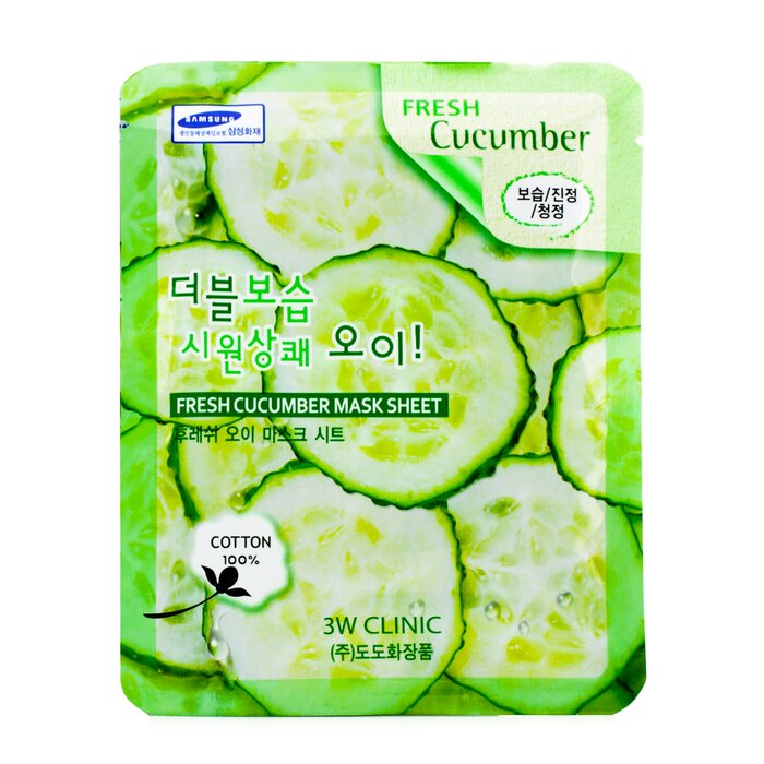 3W Clinic Mască Folie - Fresh Cucumber 10pcsProduct Thumbnail