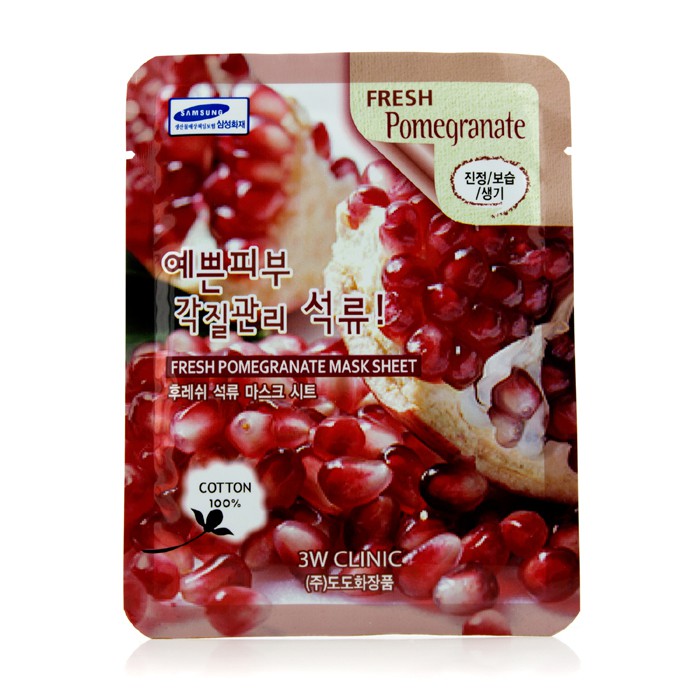3W Clinic แผ่นมาสก์ Mask Sheet - Fresh Pomegranate 10pcsProduct Thumbnail