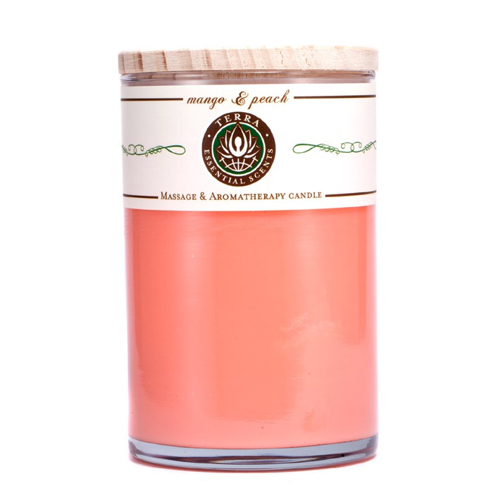 Terra Essential Scents Massage & Aromatherapy Candle - Mango & Peach 12ozProduct Thumbnail