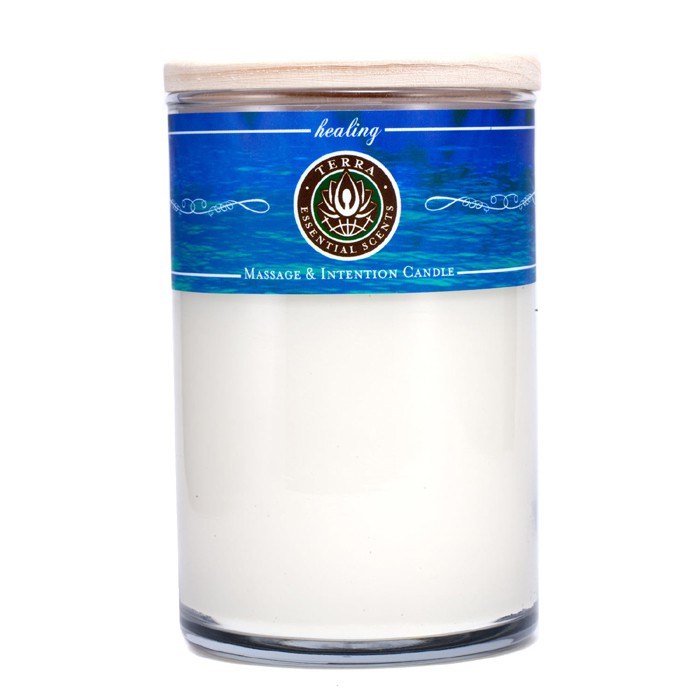 Terra Essential Scents Massage & Intention Candle -hierontakynttilä - Healing 12ozProduct Thumbnail