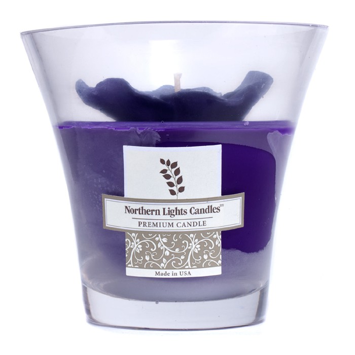 Northern Lights Candles Floral Vase Premium Candle - Purple Pansy 5 inchProduct Thumbnail