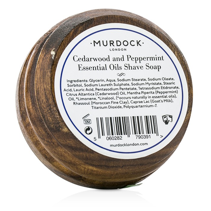 Murdock Cedarwood & Peppermint Shaving Soap Presented In A Wooden Bowl 65g/2.3ozProduct Thumbnail