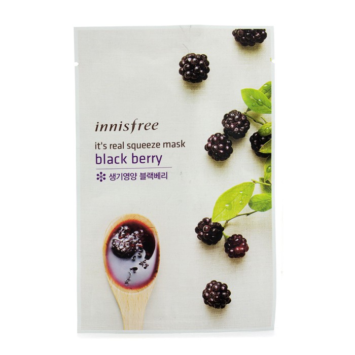 Innisfree It's Real Squeeze Mask - Black Berry 10pcsProduct Thumbnail