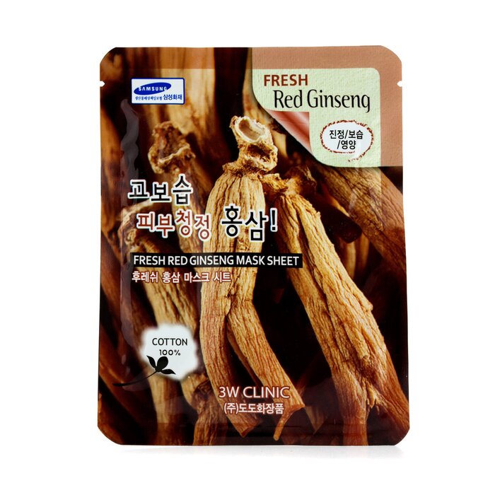 3W Clinic Mask Sheet - Fresh Red Ginseng 10pcsProduct Thumbnail