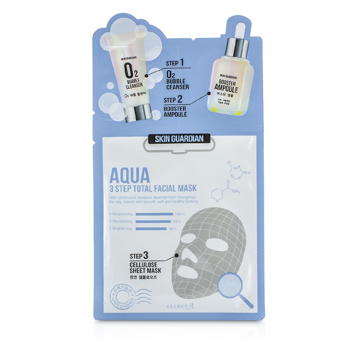 Secret A Skin Guardian 3 Step Total Facial Mask Kit - Aqua 10x29ml/0.98ozProduct Thumbnail