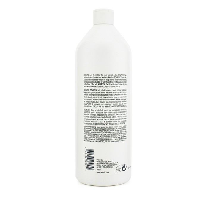 Matrix Chladivý mátový šampon Biolage Scalpsync Cooling Mint Shampoo (pro mastné vlasy a mastnou vlasovou pokožku) 1000ml/33.8ozProduct Thumbnail