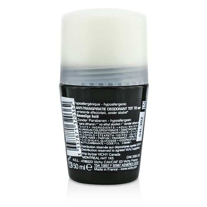 Vichy Homme 72hr Anti-perspirant Deodorant Roll On 50ml/1.69ozProduct Thumbnail