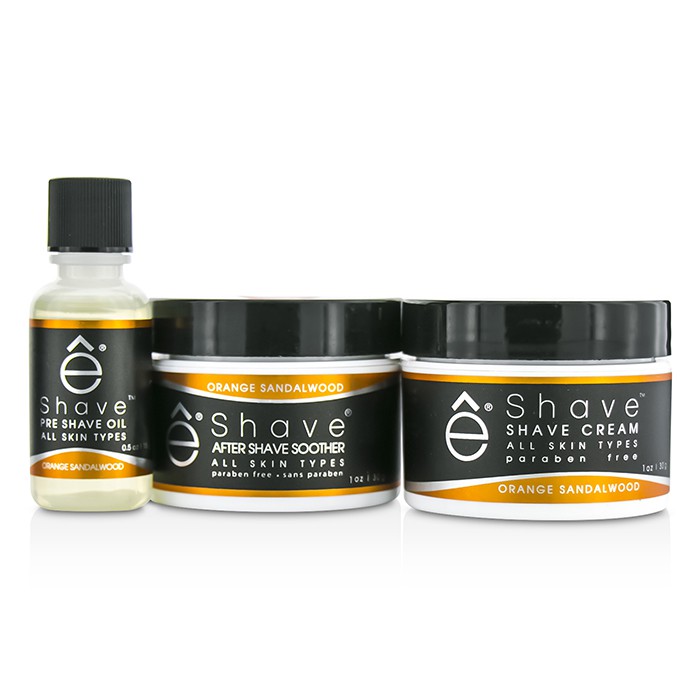 EShave Orange Sandalwood On The Go Travel Kit: Shave Cream 30g + After Shave Soother 30g + Pre Shave Oil 15g +TSA Bag 3pcs+1bagProduct Thumbnail