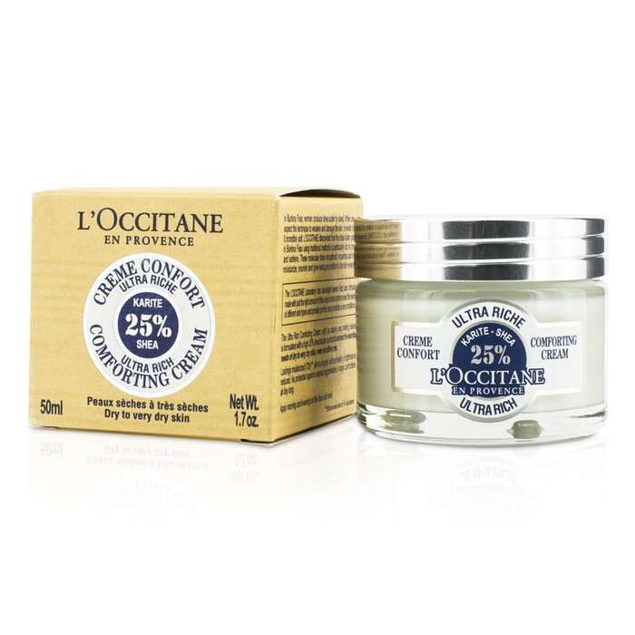 L'Occitane Krem na noc dla skóry suchej po bardzo suchą Shea Ultra Rich Comforting Cream - Dry to Very Dry Skin 50ml/1.7ozProduct Thumbnail
