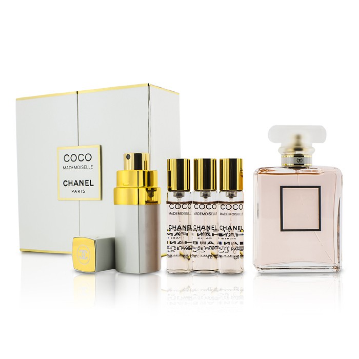 シャネル Chanel Coco Mademoiselle Coffret: Eau De Parfum Spray 50ml/1.7oz + Purse Spray with 3 Refills 4x7.5ml 5pcsProduct Thumbnail