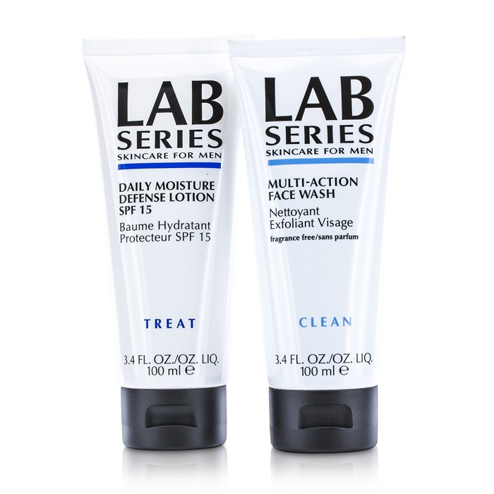 Lab Series مجموعة الأساسيات: منظف متعدد الفعالية للوجه Lab Series 100مل + غسول مرطب يومي واقي Lab Series SPF15 100مل 2pcsProduct Thumbnail