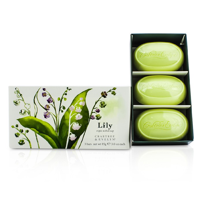 Crabtree & Evelyn Toaletní konvalinkové mýdlo Lily Triple Milled Soap 3x85g/3ozProduct Thumbnail