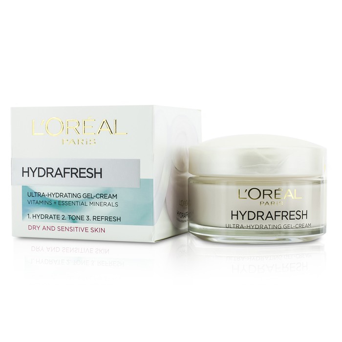 L'Oreal Hydrafresh Ultra-Hydrating Gel-Cream - For Dry & Sensitive Skin 50ml/1.69ozProduct Thumbnail