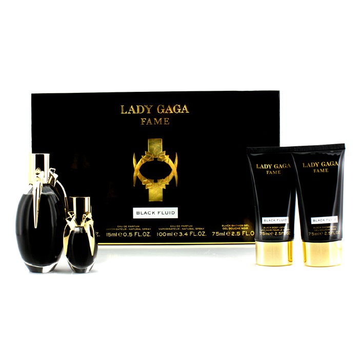 Lady Gaga Fame Coffret: Eau De Parfum Spray 100ml/3.4oz + Eau De Parfum Spray 15ml/0.5oz + Body Lotion 75ml/2.5oz + Shower Gel 75ml/2.5oz 4pcsProduct Thumbnail