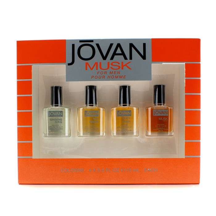 Jovan Zestaw Musk Cologne Coffret: Musk, White Musk, Sex Appeal, Ginseng N.R.G 4x15ml/0.5ozProduct Thumbnail