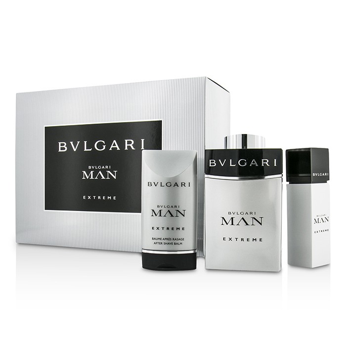 Bvlgari Man Extreme szett: Eau De Toilette spray 100ml/3.4oz & 15ml/0.5oz + borotválkozás utáni balzsam 75ml/2.5oz 3pcsProduct Thumbnail