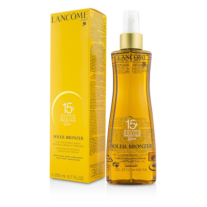 Lancome น้ำมันปรับผิวแทน Soleil Bronzer Smoothing Protective Oil Luminous and Even Tan SPF15 200ml/6.7ozProduct Thumbnail