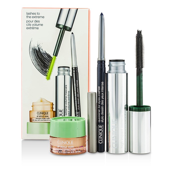 Clinique High Impact High Impact Extreme Volume Mascara Set: 1x Extreme Volume Mascara, 1x Quickliner, 1x All About Eyes 3pcsProduct Thumbnail