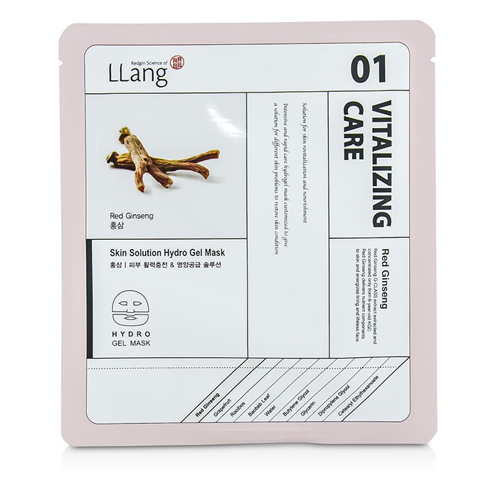 LLang Skin Solution Hydro Gel Mask - Red Ginseng (01 Vitalizing Care) - מסיכת הידרו-ג׳ל - ג׳ינסנג אדום - להחייאת העור 5x25g/0.9ozProduct Thumbnail