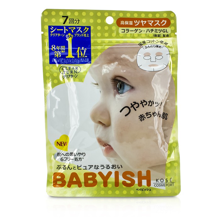 Kose Babyish Clear Turn Face Mask - Moisture Rich 7pcsProduct Thumbnail