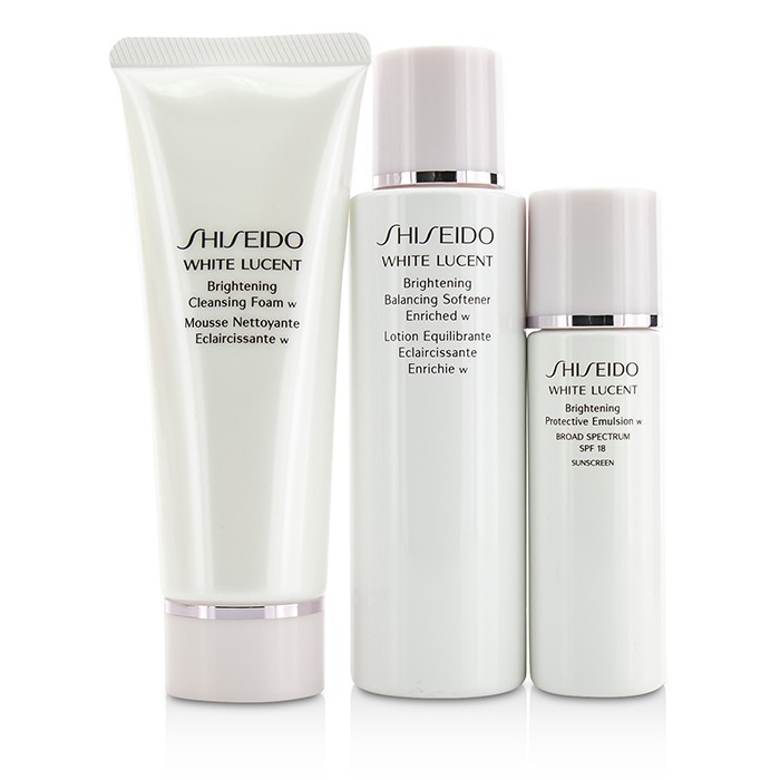 Shiseido White Lucent Brightening 1-2-3 Kit: Cleansing Foam 75ml + Softener Enriched 100ml + Protective Emulsion SPF 18 30ml 3pcsProduct Thumbnail