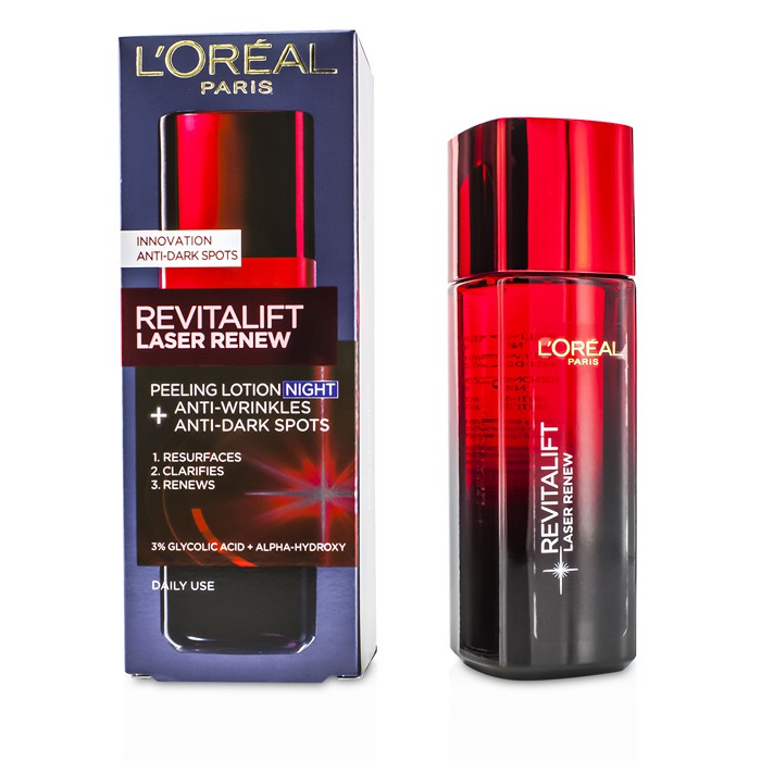 L'Oreal Revitalift Laser Renew - Anti-Wrinkles+Anti-Dark Spots Peeling Lotion Night 125ml/4.23ozProduct Thumbnail