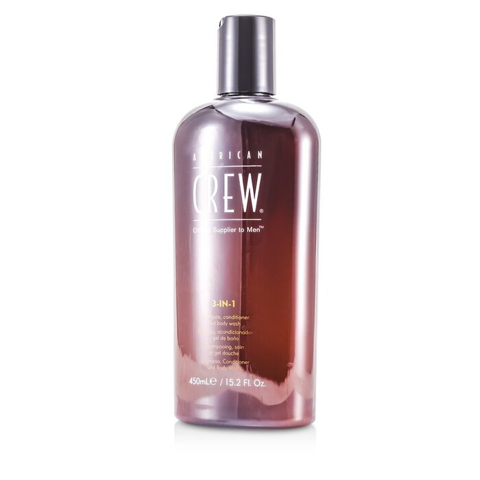 American Crew Szampon, odżywka do włosów i żel do mycia ciała dla mężczyzn 3w1 Men 3 in 1 Shampoo, Conditioner & Body Wash 450ml/15.2ozProduct Thumbnail