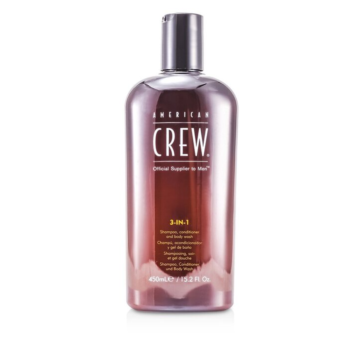 American Crew Szampon, odżywka do włosów i żel do mycia ciała dla mężczyzn 3w1 Men 3 in 1 Shampoo, Conditioner & Body Wash 450ml/15.2ozProduct Thumbnail