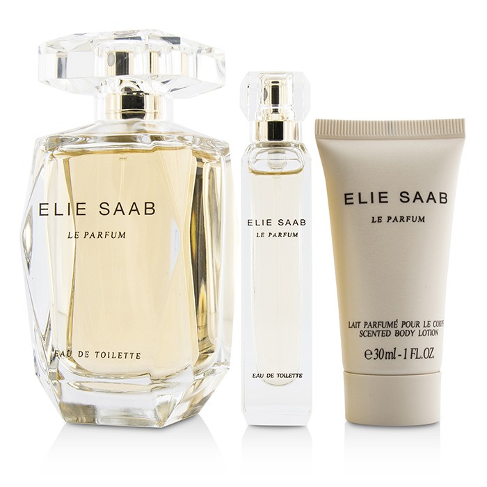 Elie Saab ชุด Le Parfum Coffret: สเปรย์น้ำหอม EDT 90ml/3oz + สเปรย์น้ำหอม EDT 10ml/0.33oz + โลชั่นทาผิว Body Lotion 30ml/1oz 3pcsProduct Thumbnail