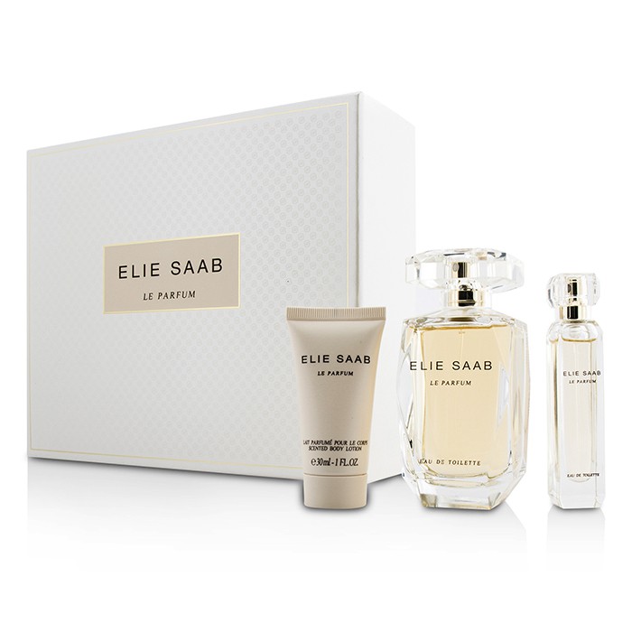 Elie Saab Le Parfum Set: Apă de Toaletă Spray 90ml/3oz + Apă de Toaletă Spray 10ml/0.33oz + Loțiune de Corp 30ml/1oz 3pcsProduct Thumbnail