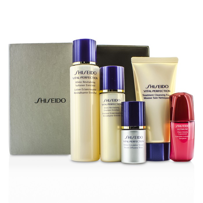 Shiseido Vital-Perfection Set: Cleansing Foam 50ml + Softener 75ml + Emulsion 30ml + Ultimune Concentrate 10ml + Serum 10ml 5pcsProduct Thumbnail