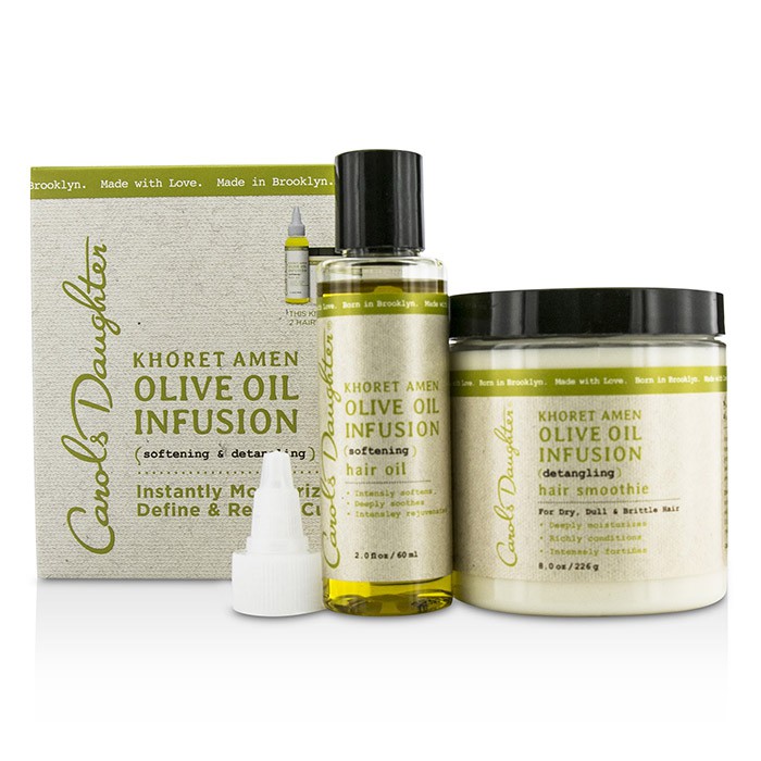 Carol's Daughter 卡羅爾的女兒  Khoret Amen Olive Oil Infusion Kit: Hair Oil 60ml + Hair Smoothie 226g 2pcsProduct Thumbnail