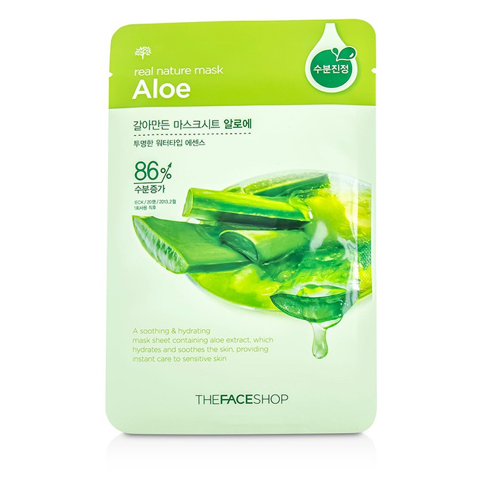 The Face Shop Real Nature Mask - Aloe (Soothing & Hydrating) 10x20g/0.7ozProduct Thumbnail