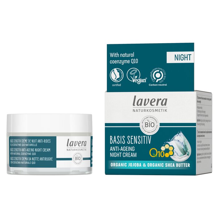 Lavera Basis Sensitiv Αντιγηραντική Κρέμα Νυκτός Q10 50ml/1.6ozProduct Thumbnail