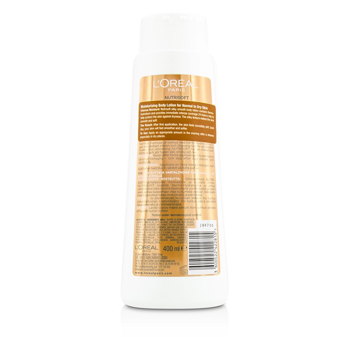 L'Oreal Sublime Body Nutrisoft Velvety Body Lotion - For Normal To Dry Skin 400ml/13.53ozProduct Thumbnail
