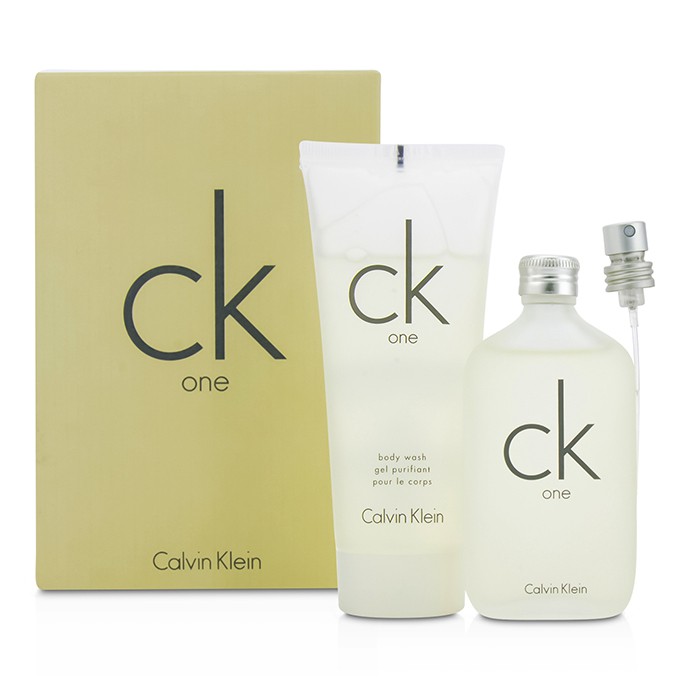 Calvin Klein CK One Sandıqça: EDT Sprey 50ml/1.7oz + Bədən Yuyucu 100ml/3.4oz 2pcsProduct Thumbnail