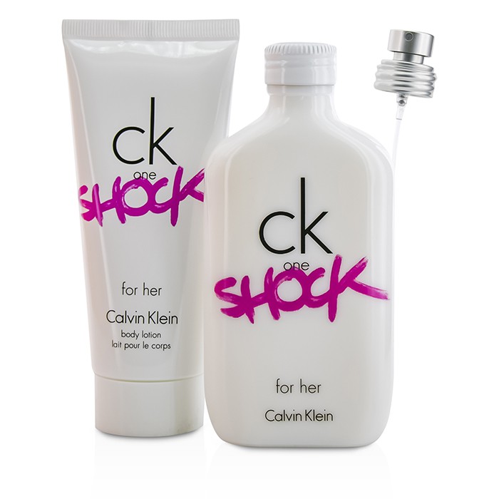 Calvin Klein CK One Shock For Her Kazeta: toaletná voda s rozprašovačom 100ml/3.4oz + telové mlieko 100ml/3.4oz 2pcsProduct Thumbnail