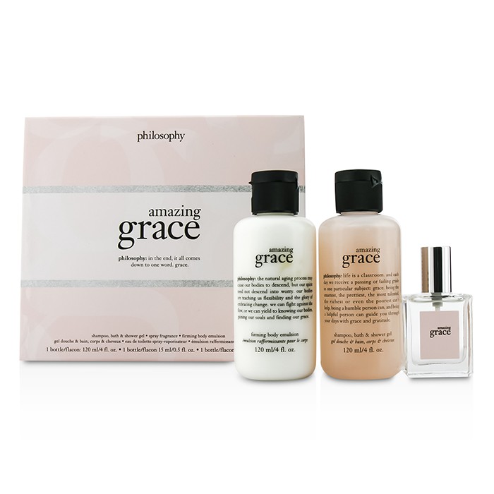 Philosophy Amazing Grace Coffret: Eau De Toilette Spray 15ml/0.5oz + Body Emulsion 120ml/4oz + Shower Gel 120ml/4oz 3pcsProduct Thumbnail