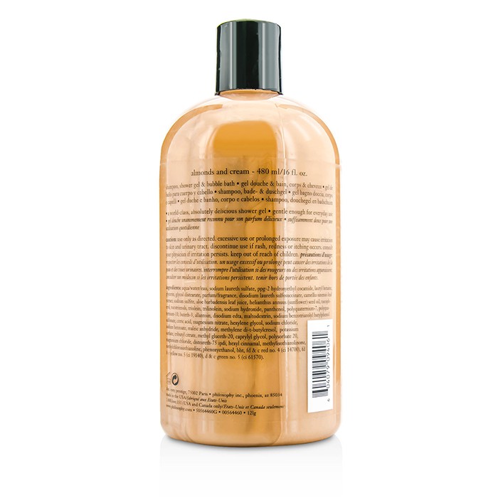 Philosophy Almonds And Cream Shampoo, Shower Gel & Bubble Bath 480ml/16ozProduct Thumbnail