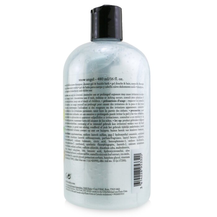 Philosophy เจลอาบน้ำทำความสะอาดผิวและผม Snow Angel Shampoo, Shower Gel & Bubble Bath 480ml/16ozProduct Thumbnail
