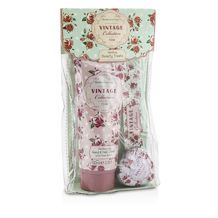 Heathcote & Ivory Vintage Rose Handbag Beauty Treats: Hand Cream 100ml/3.38oz + Lip Balm 14g/0.49oz + Nail File 3pcsProduct Thumbnail