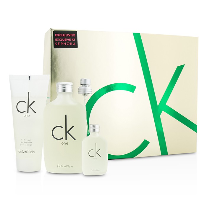 Calvin Klein CK One szett: Eau De Toilette spray 100ml/3.4oz + Eau De Toilette 15ml/0.5oz + tusfürdő 100ml/3.4 3pcsProduct Thumbnail