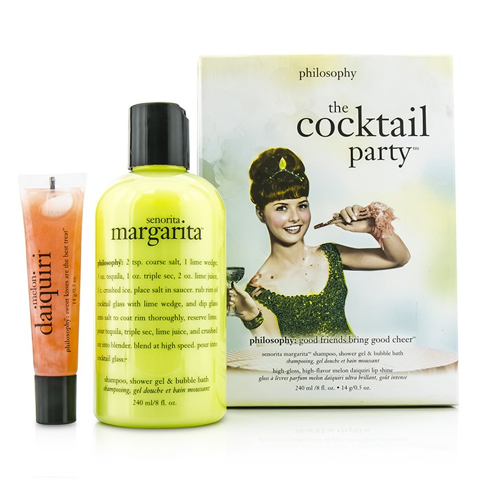 Philosophy The Cocktail Party Set: Senorita Margarita Shampoo, Shower Gel & Bubble Bath 240ml + Lip Shine 14g 2pcsProduct Thumbnail