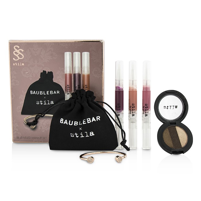 Stila Be Jeweled Makeup Set (1x Eyeshadow, 3x Lip Glaze, 1x Bangle with Pouch) Picture ColorProduct Thumbnail