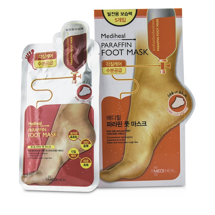 Mediheal Paraffin Foot Mask - For Dry, Rough Feet Cracked Heels 5pairsProduct Thumbnail