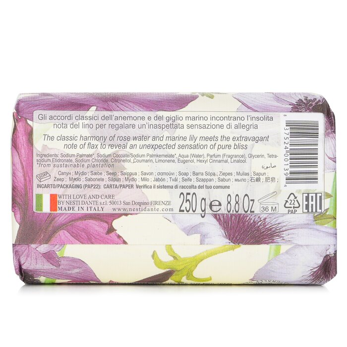 Nesti Dante 奈斯迪丹特  甜蜜生活天然香皂 - 菲諾港 - 亞麻、玫瑰水和海洋百合 250g/8.8ozProduct Thumbnail