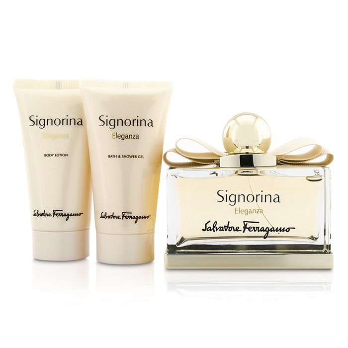 Salvatore Ferragamo Signorina Eleganza Coffret: Eau De Parfum Spray 100ml/3.4oz + Body Lotion 50ml/1.7oz + Bath & Shower Gel 50ml/1.7oz 3pcsProduct Thumbnail